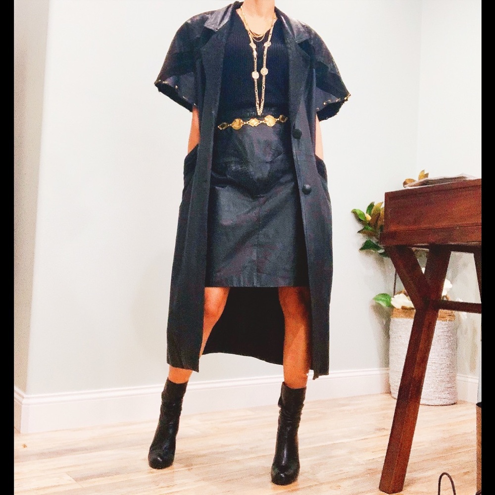 VTG Suede Leather Long Jacket Redone